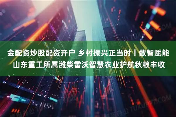 金配资炒股配资开户 乡村振兴正当时丨数智赋能 山东重工所属潍柴雷沃智慧农业护航秋粮丰收